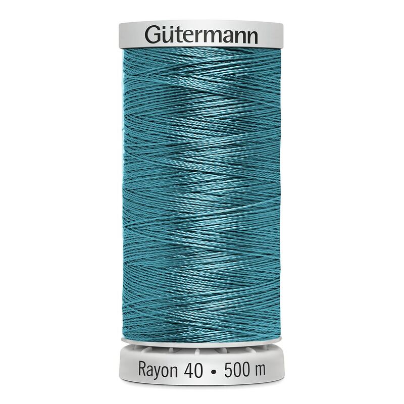 Gutermann Rayon 40 #1560 MARINE AQUA, 500m Machine Embroidery Thread