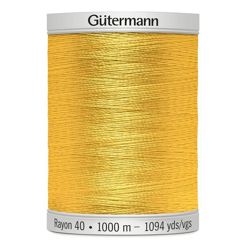 Gutermann Rayon 40 #1023 YELLOW, 1000m Machine Embroidery Thread