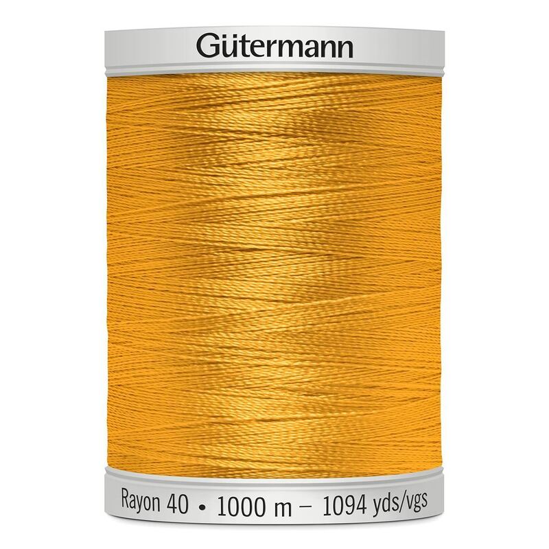 Gutermann Rayon 40 #1024 GOLDENROD, 1000m Machine Embroidery Thread