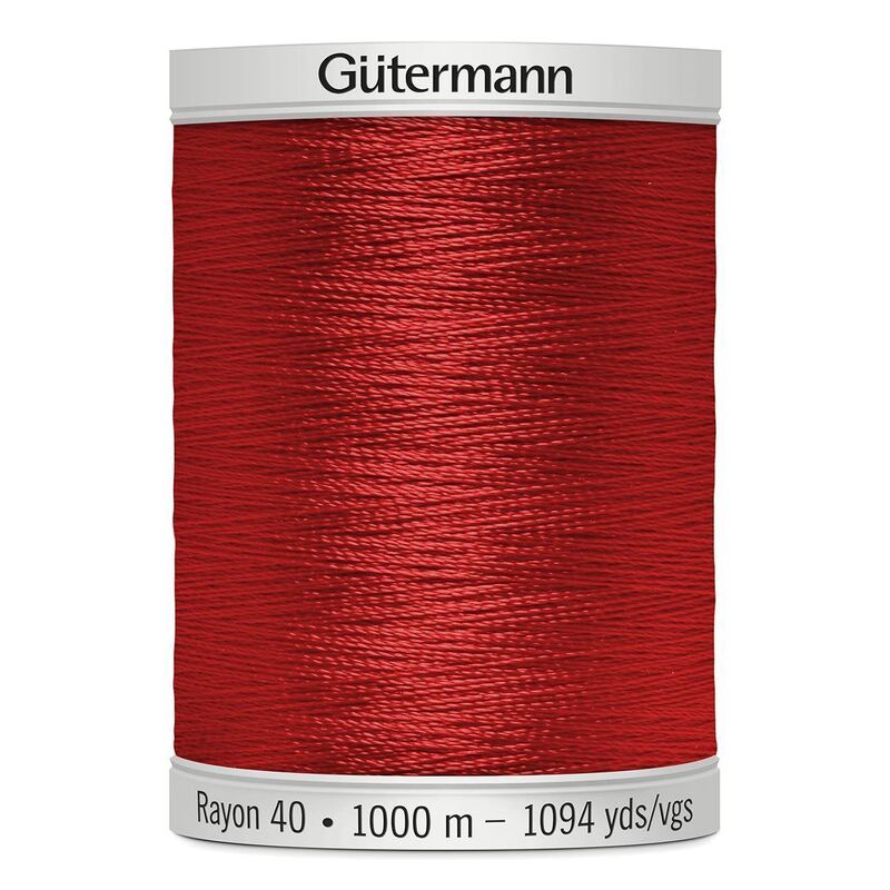 Gutermann Rayon 40 #1037 LIGHT RED, 1000m Machine Embroidery Thread