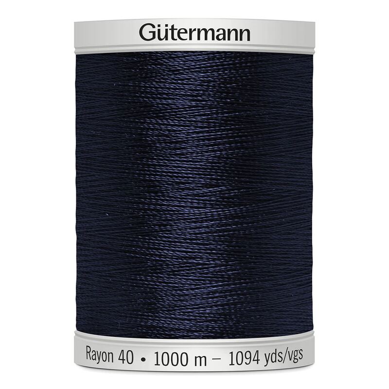 Gutermann Rayon 40 #1043 DARK NAVY, 1000m Machine Embroidery Thread