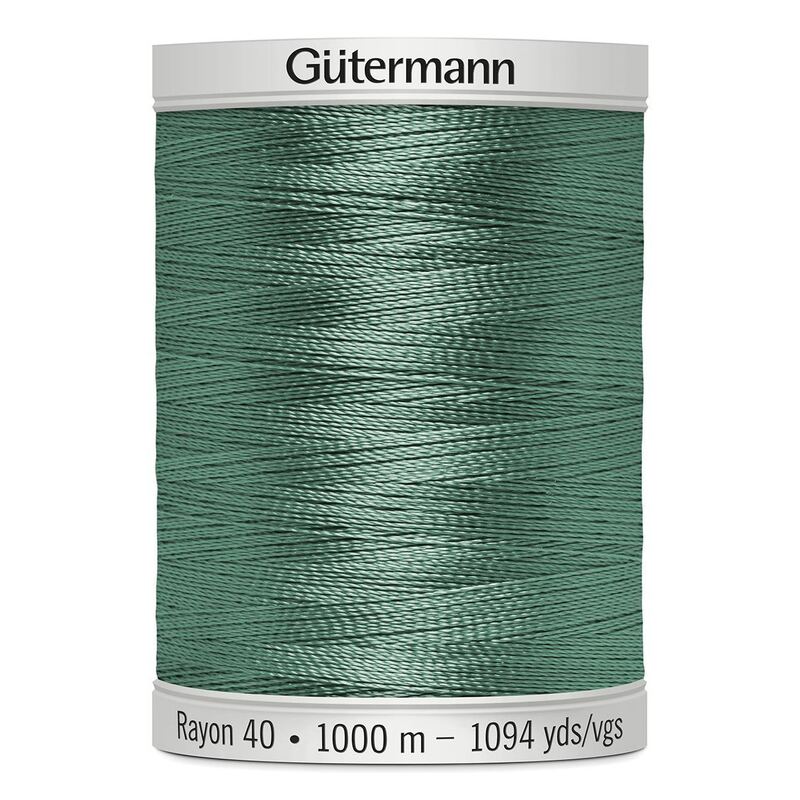 Gutermann Rayon 40 #1046 TEAL, 1000m Machine Embroidery Thread