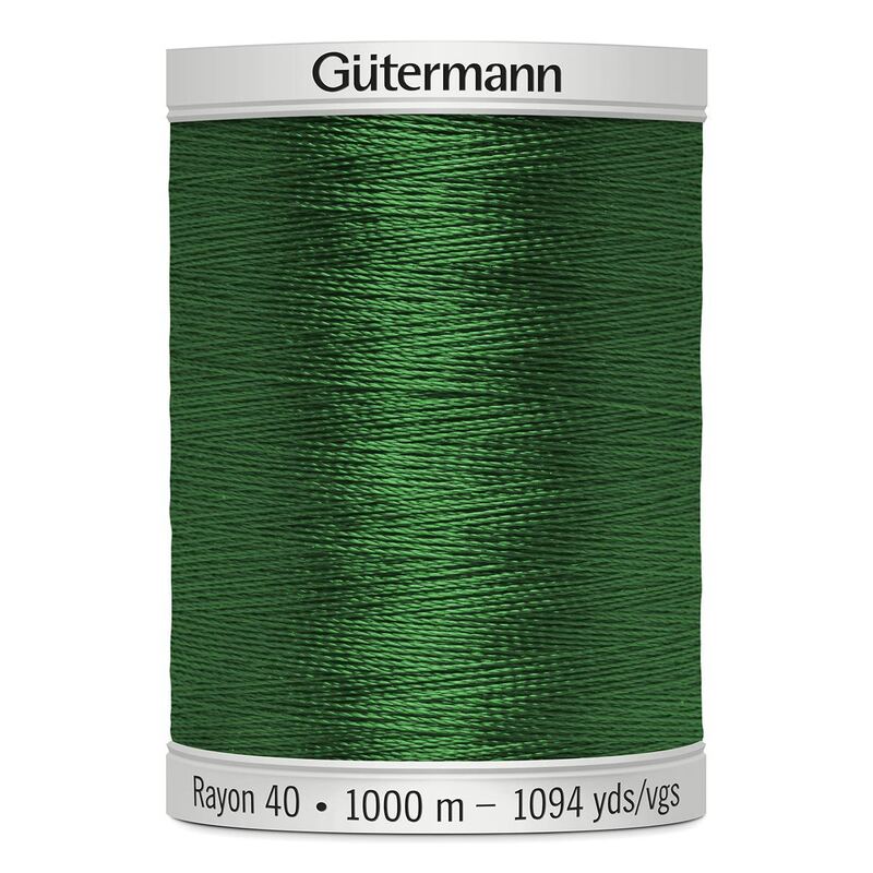 Gutermann Rayon 40 #1051 CHRISTMAS GREEN, 1000m Machine Embroidery Thread