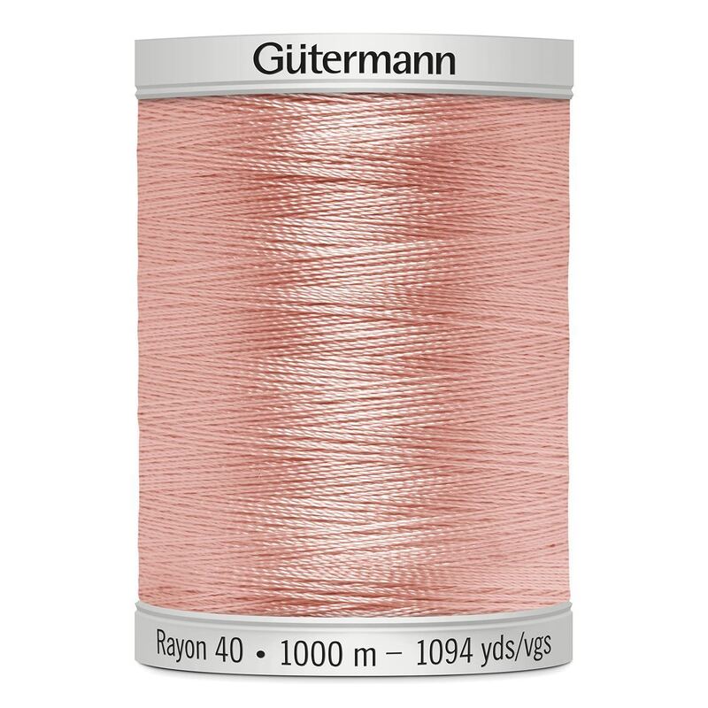 Gutermann Rayon 40 #1064 PALE PINK, 1000m Machine Embroidery Thread