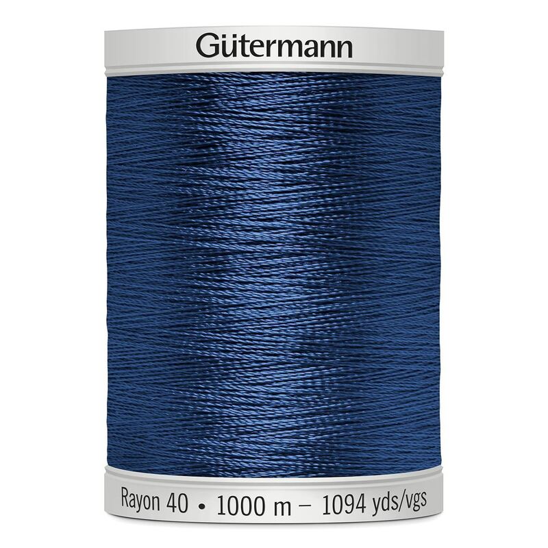 Gutermann Rayon 40 #1076 ROYAL BLUE, 1000m Machine Embroidery Thread