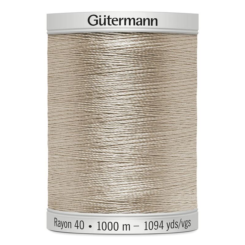 Gutermann Rayon 40 #1082 ECRU (CHAMPAGNE), 1000m Machine Embroidery Thread
