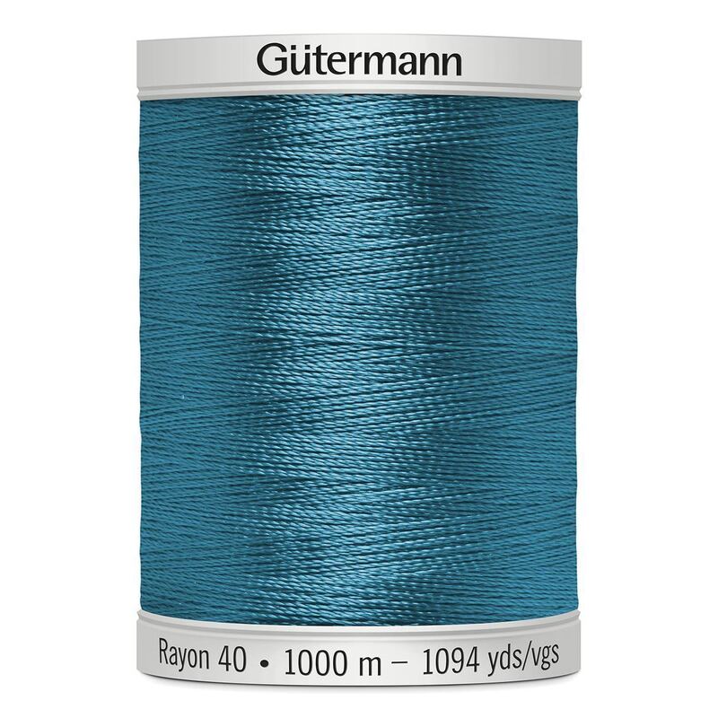 Gutermann Rayon 40 #1090 DEEP PEACOCK, 1000m Machine Embroidery Thread