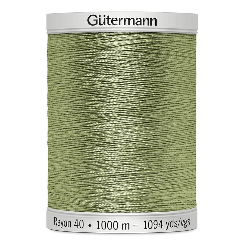 Gutermann Rayon 40 #1104 PASTEL YELLOW-GREEN, 1000m Machine Embroidery Thread