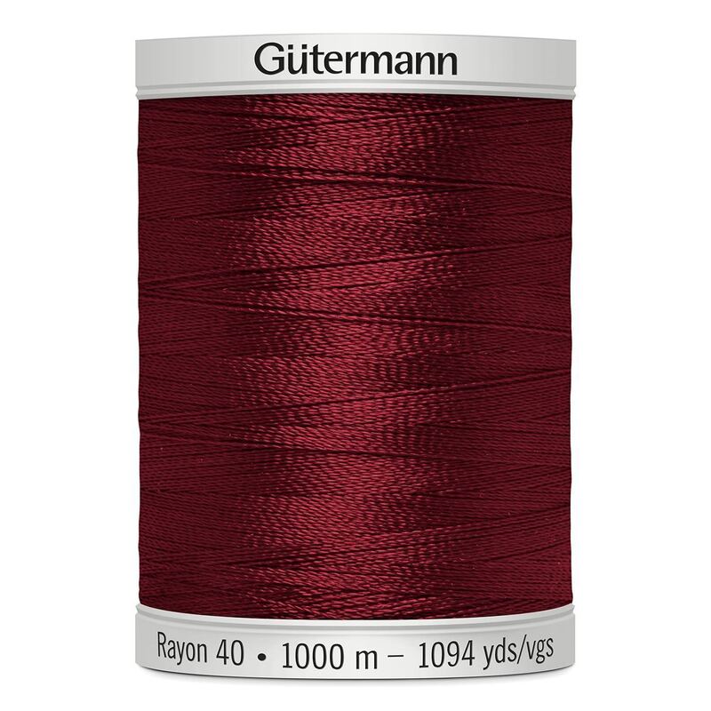 Gutermann Rayon 40 #1169 BAYBERRY RED (PORT), 1000m Machine Embroidery Thread