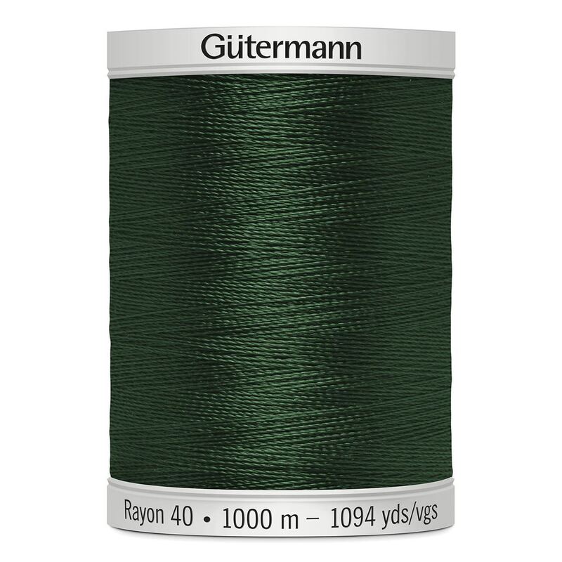 Gutermann Rayon 40 #1174 DARK PINE GREEN, 1000m Machine Embroidery Thread