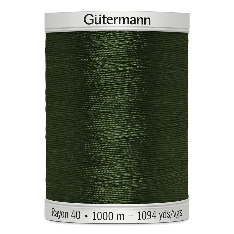 Gutermann Rayon 40 #1175 DARK AVACADO GREEN, 1000m Machine Embroidery Thread