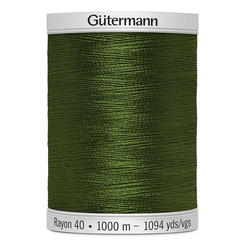 Gutermann Rayon 40 #1176 MEDIUM AVACADO GREEN, 1000m Machine Embroidery Thread