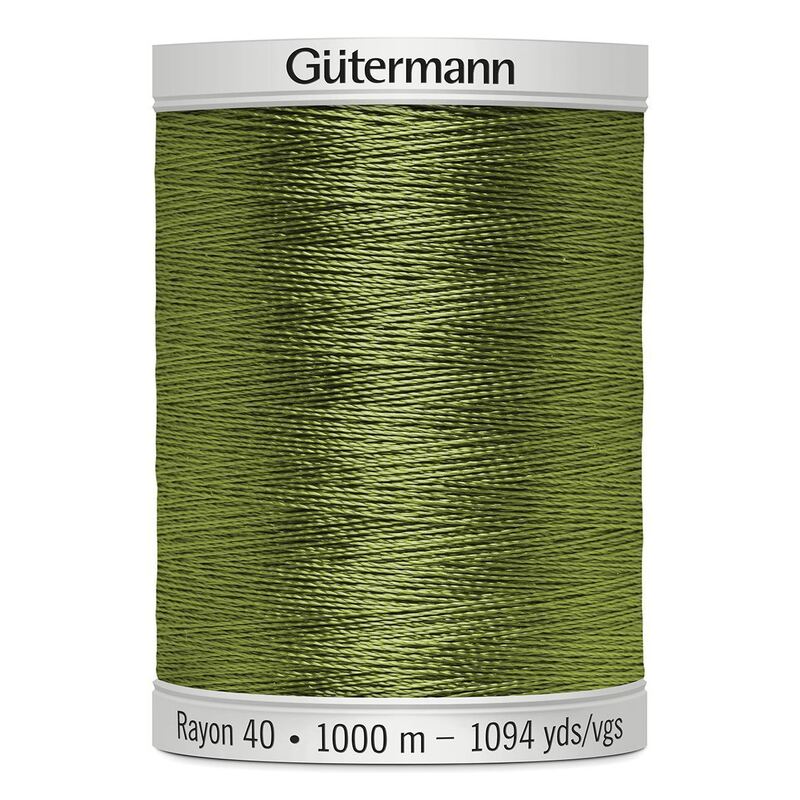 Gutermann Rayon 40 #1177 AVACADO GREEN, 1000m Machine Embroidery Thread