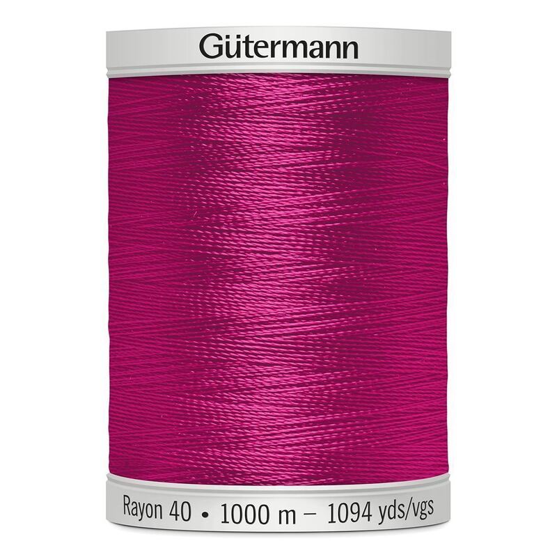 Gutermann Rayon 40 #1231 MEDIUM ROSE, 1000m Machine Embroidery Thread