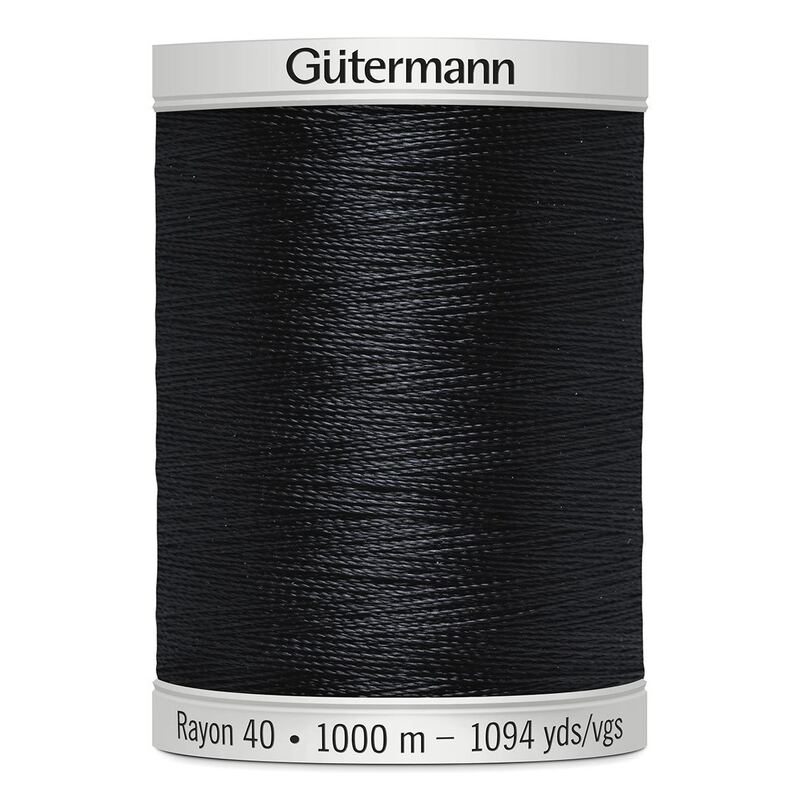 Gutermann Rayon 40 #1234 ALMOST BLACK, 1000m Machine Embroidery Thread