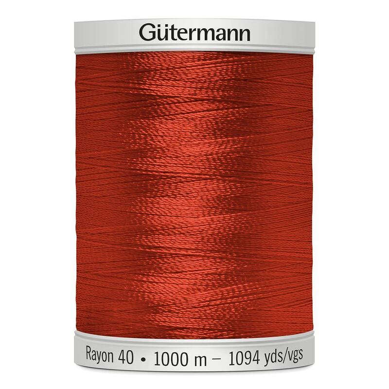 Gutermann Rayon 40 #1246 ORANGE FLAME, 1000m Machine Embroidery Thread