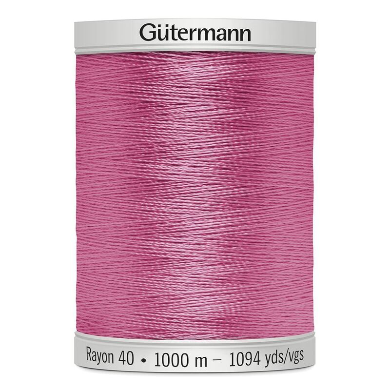 Gutermann Rayon 40 #1256 SWEET PINK, 1000m Machine Embroidery Thread