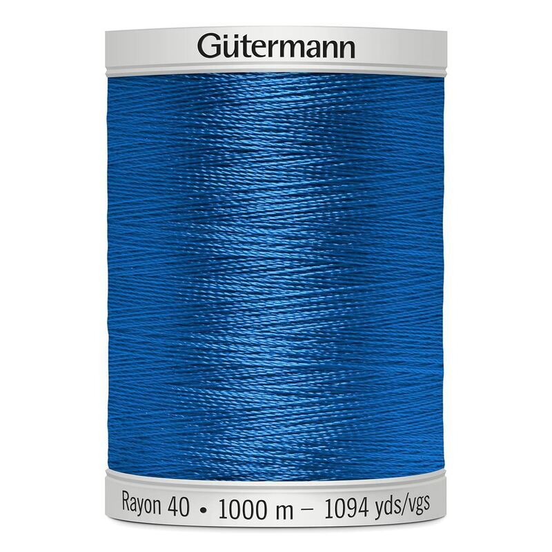 Gutermann Rayon 40 #1534 SAPPHIRE, 1000m Machine Embroidery Thread