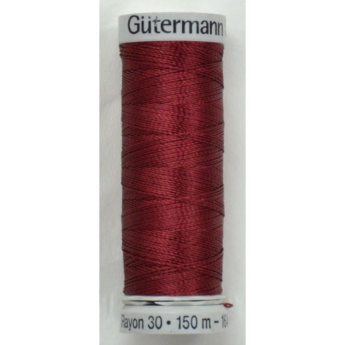 Gutermann Rayon 30, #1035 DARK BURGUNDY, 150m Machine Embroidery Thread