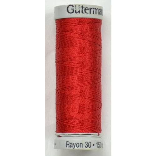 Gutermann Rayon 30, #1147 CHRISTMAS RED, 150m Machine Embroidery Thread