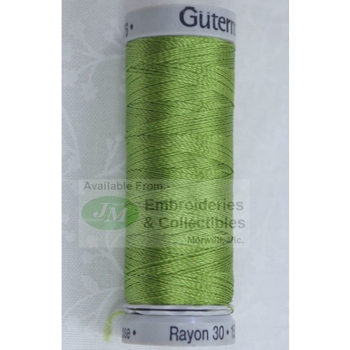 Gutermann Rayon 30, #1177 MOSS GREEN, 150m Machine Embroidery Thread