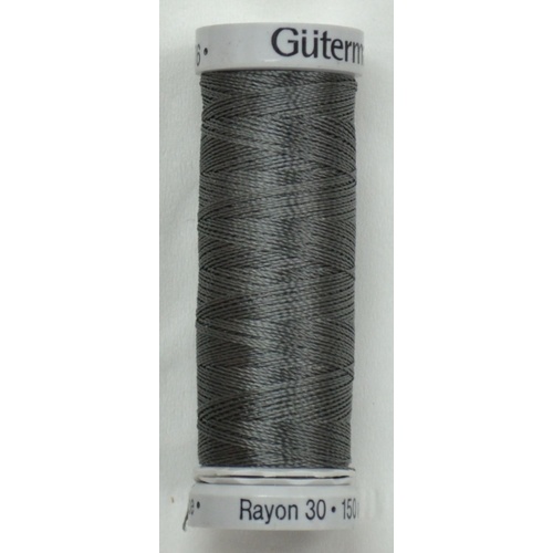 Gutermann Rayon 30, #1220 CHARCOAL GREY, 150m Machine Embroidery Thread