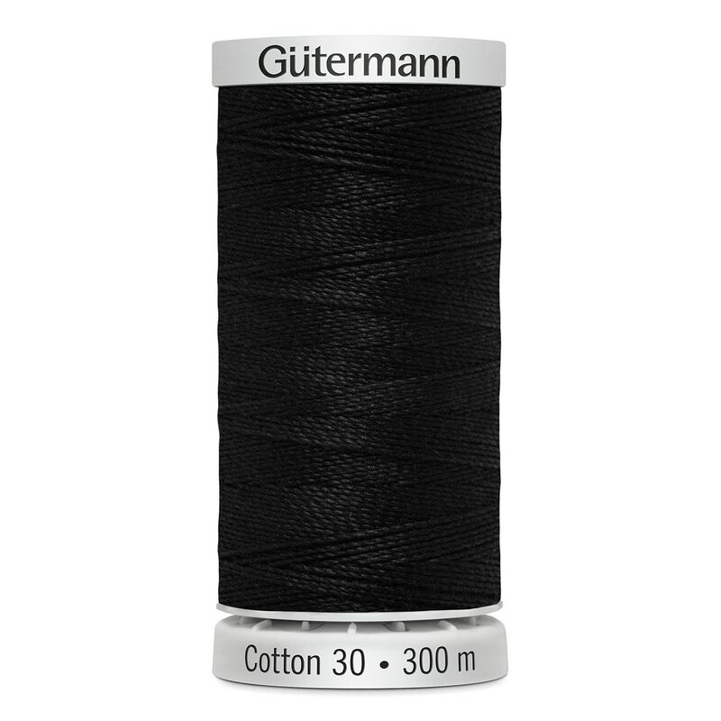 Gutermann Cotton 30 #1005 BLACK 300m Embroidery & Quilting Thread