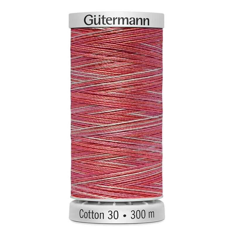 Gutermann Cotton 30 #4005 VARIEGATED RED 300m Embroidery & Quilting Thread