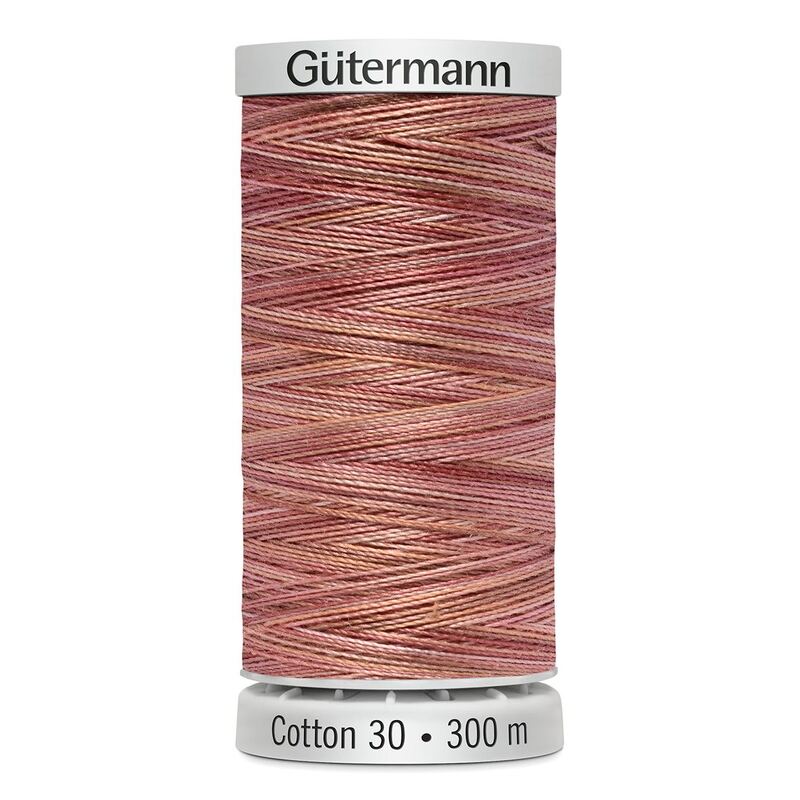 Gutermann Cotton 30 #4008 VARIEGATED PINK 300m Embroidery & Quilting Thread