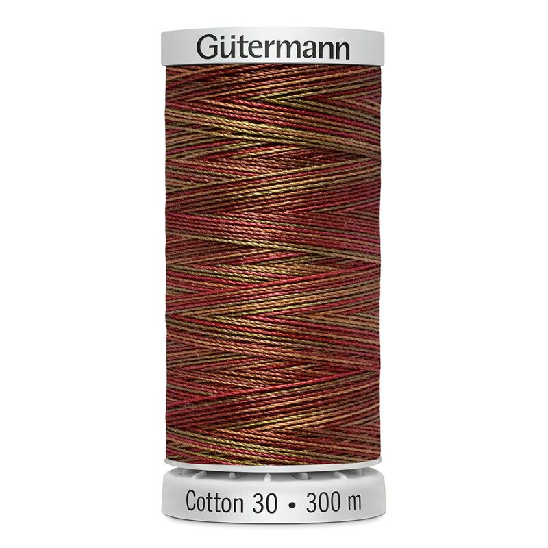 Gutermann Cotton 30 #4010 VARIEGATED BROWNS 300m Embroidery & Quilting Thread