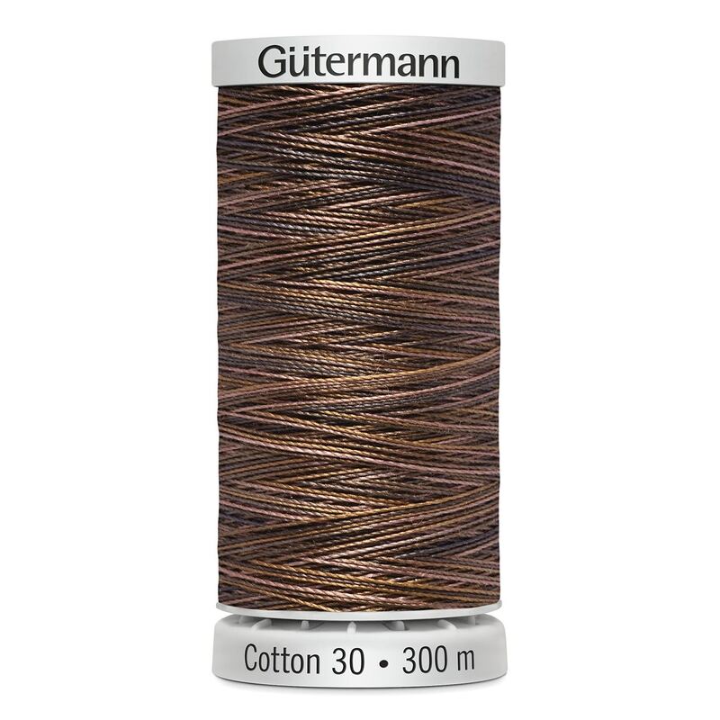 Gutermann Cotton 30 #4011 VARIEGATED BROWN 300m Embroidery & Quilting Thread
