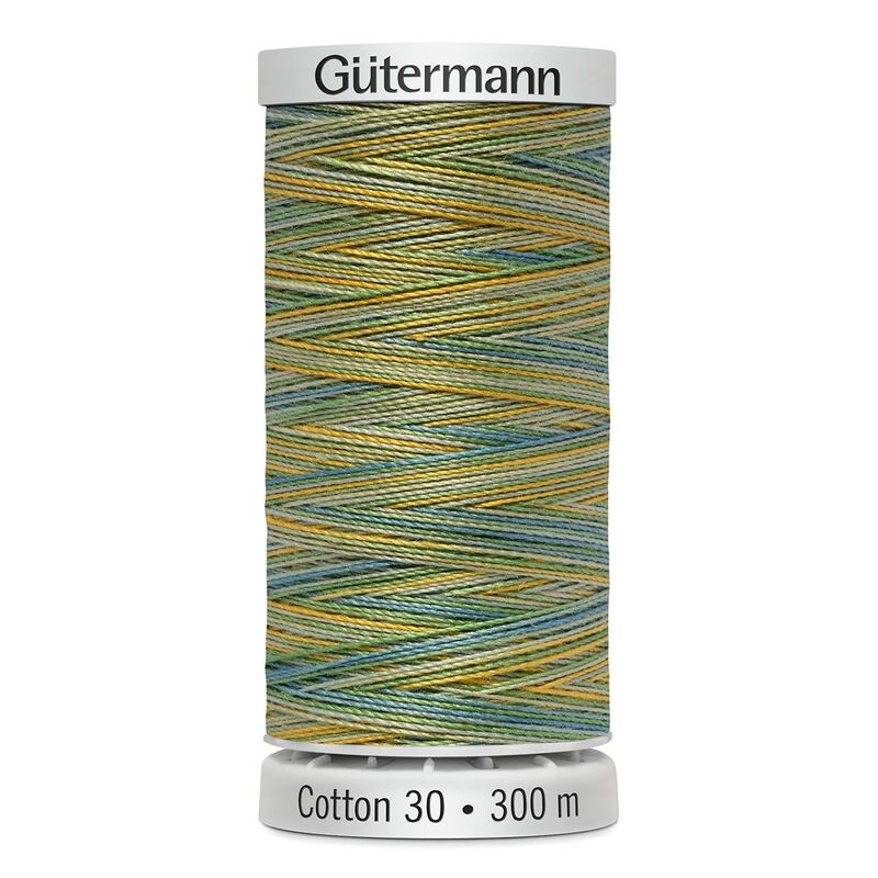 Gutermann Cotton 30 #4013 VARIEGATED GREEN 300m Embroidery & Quilting Thread