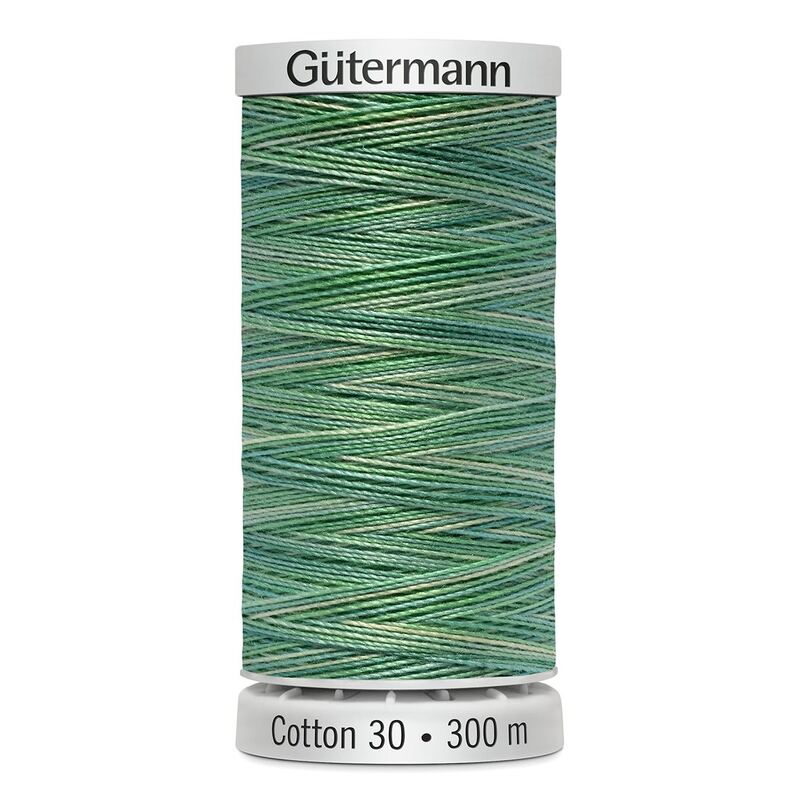 Gutermann Cotton 30 #4015 VARIEGATED LIME GREEN 300m Embroidery & Quilting Thread