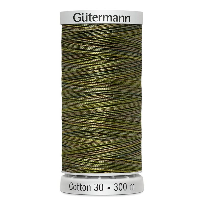 Gutermann Cotton 30 #4020 VARIEGATED GREENS 300m Embroidery & Quilting Thread