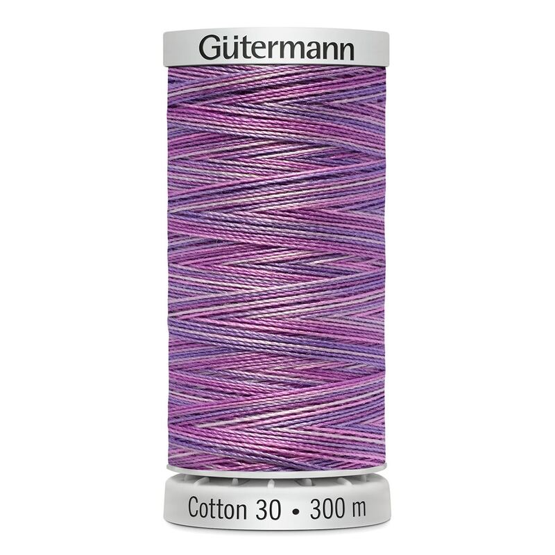 Gutermann Cotton 30 #4025 VARIEGATED PURPLE 300m Embroidery & Quilting Thread