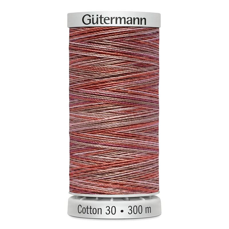 Gutermann Cotton 30 #4029 VARIEGATED PINK RED 300m Embroidery & Quilting Thread