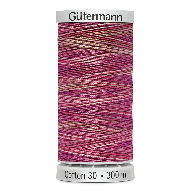 Gutermann Cotton 30 #4030 VARIEGATED PINK PURPLE 300m Embroidery & Quilting Thread