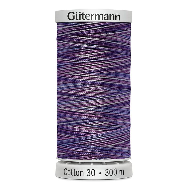 Gutermann Cotton 30 #4032 VARIEGATED PURPLE 300m Embroidery & Quilting Thread