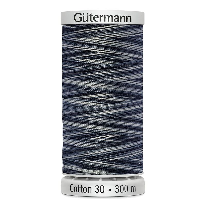Gutermann Cotton 30 #4034 VARIEGATED BLUE 300m Embroidery & Quilting Thread