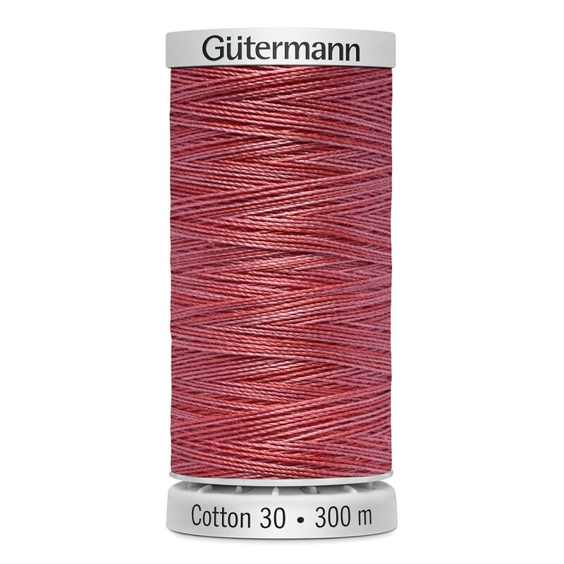 Gutermann Cotton 30 #4035 VARIEGATED PINK RED 300m Embroidery & Quilting Thread
