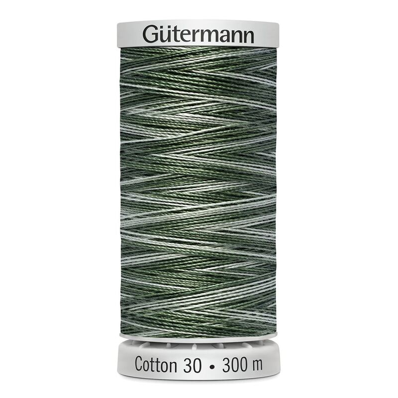 Gutermann Cotton 30 #4037 VARIEGATED GREEN 300m Embroidery & Quilting Thread