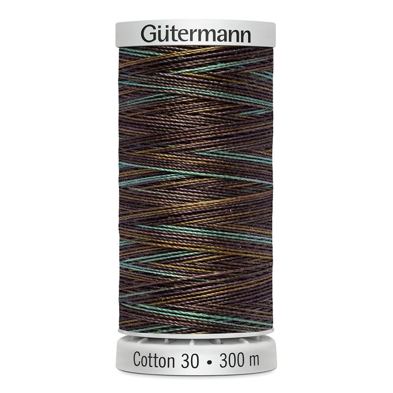 Gutermann Cotton 30 #4038 VARIEGATED GREEN BROWN 300m Embroidery & Quilting Thread