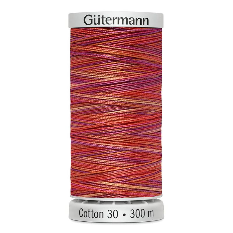 Gutermann Cotton 30 #4043 VARIEGATED RED MIX 300m Embroidery & Quilting Thread