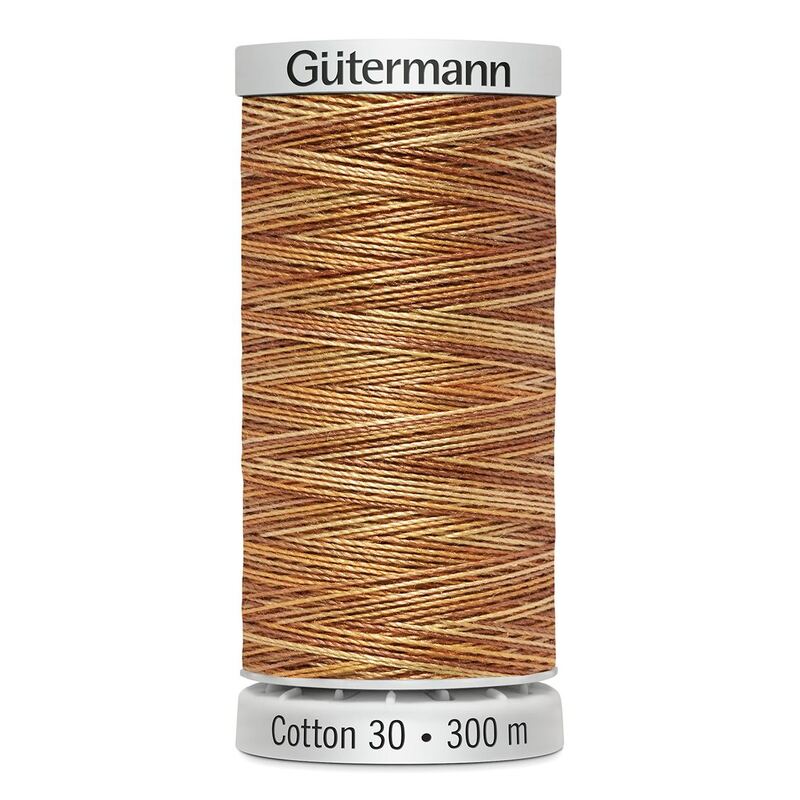 Gutermann Cotton 30 #4044 VARIEGATED BROWN 300m Embroidery & Quilting Thread