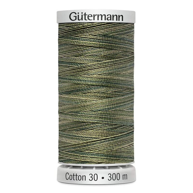 Gutermann Cotton 30 #4050 VARIEGATED GREEN 300m Embroidery & Quilting Thread