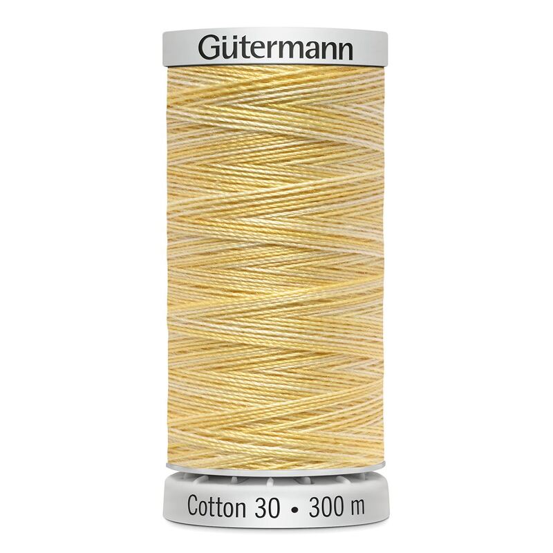 Gutermann Cotton 30 #4058 VARIEGATED PALE YELLOW 300m Embroidery & Quilting Thread
