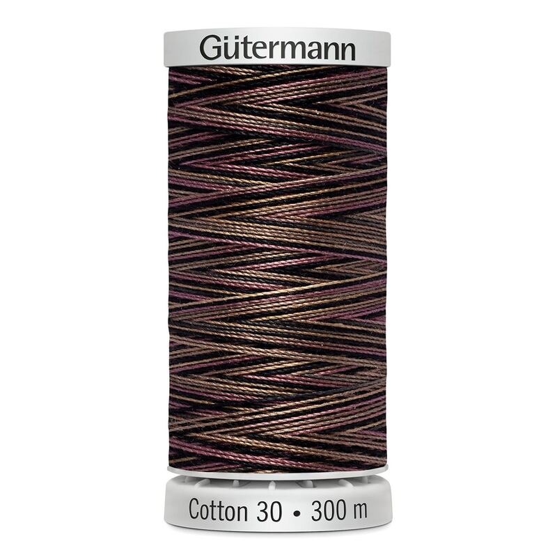 Gutermann Cotton 30 #4068 VARIEGATED BROWN 300m Embroidery & Quilting Thread