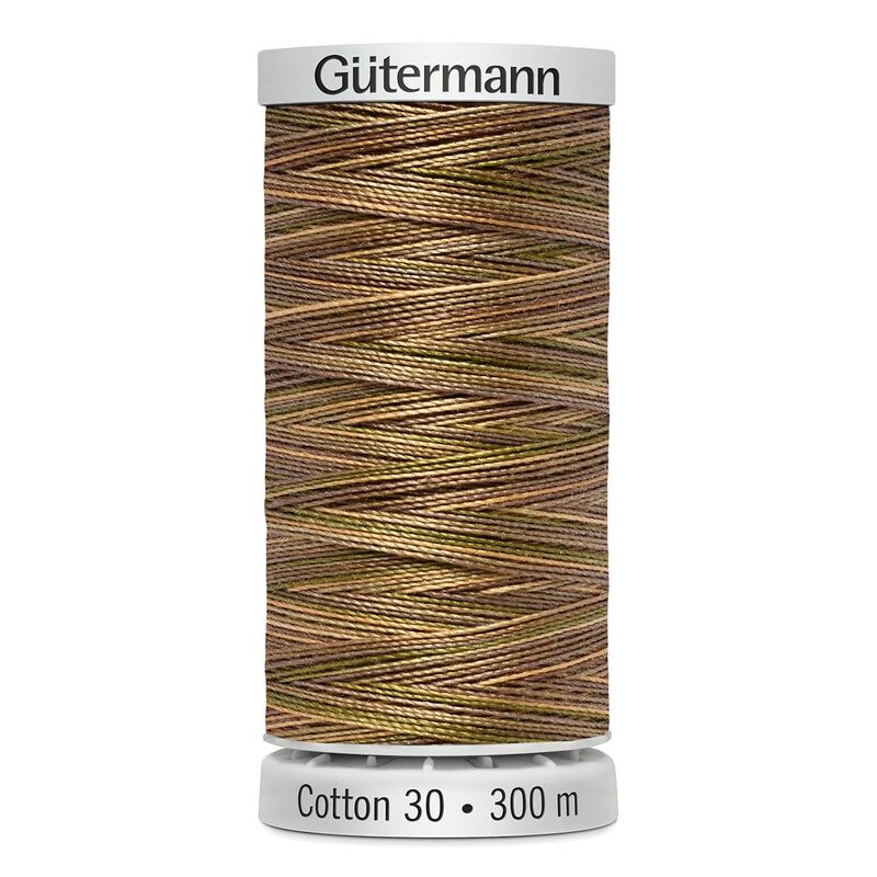 Gutermann Cotton 30 #4091 VARIEGATED KHAKI MIX 300m Embroidery & Quilting Thread