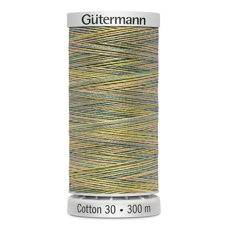 Gutermann Cotton 30 #4101 VARIEGATED BEIGE GREEN 300m Embroidery & Quilting Thread