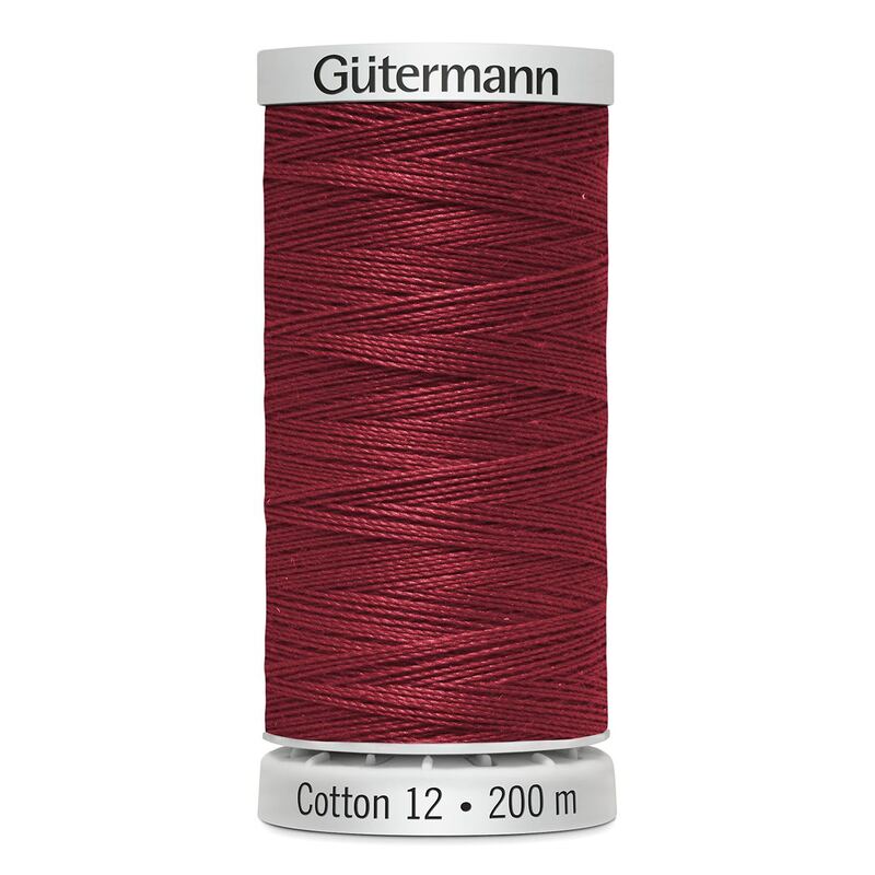 Gutermann Cotton 12 #1035 DARK RASPBERRY 200m Spool Embroidery & Quilting Thread